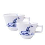 Espressokopje 2 stuks Teckel Nhaan - Heinen Delfts Blauw