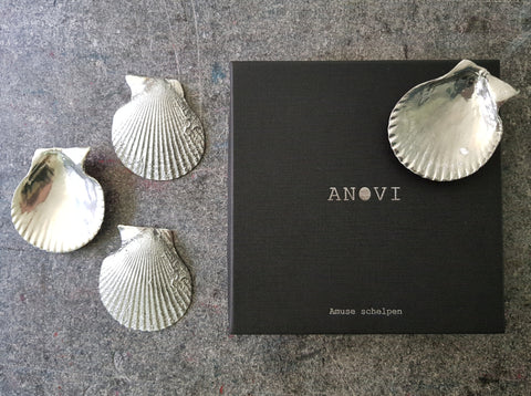 Amuse schelpen, set van 4 in luxe doos - ANOVI